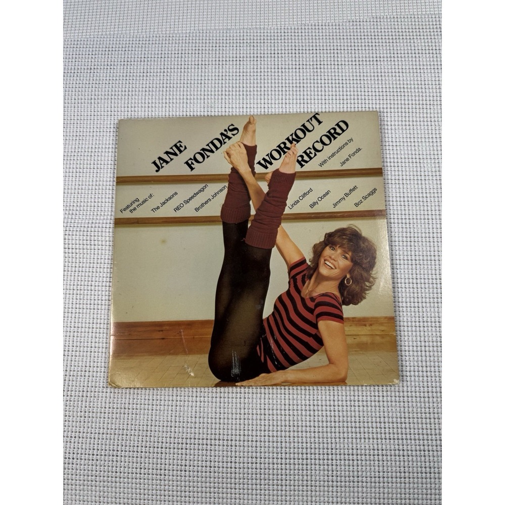 Vintage 1982 Jane Fonda’s Workout Record 2LP Vinyl Columbia CX2-38054